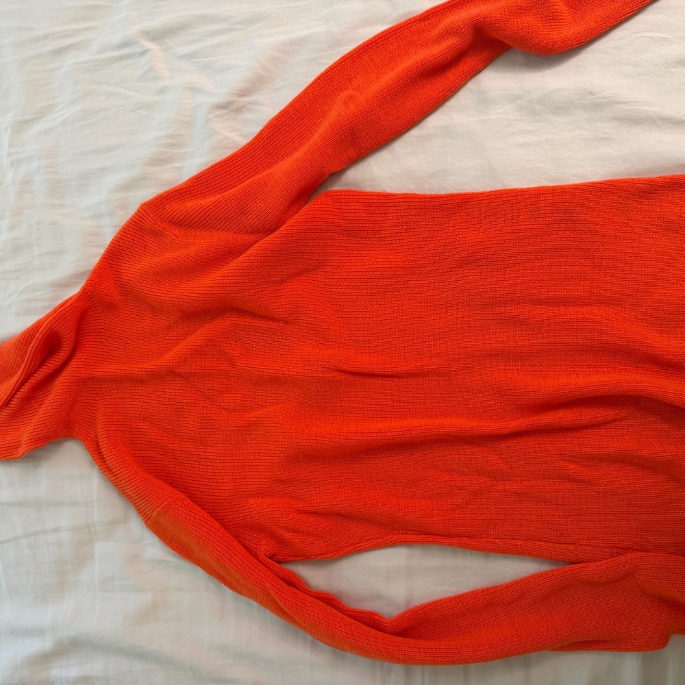 Ganni Bright Orange Turtleneck Sweater